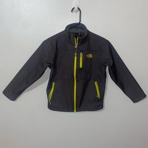 The North Face Gray Jacket with Yellow Accents